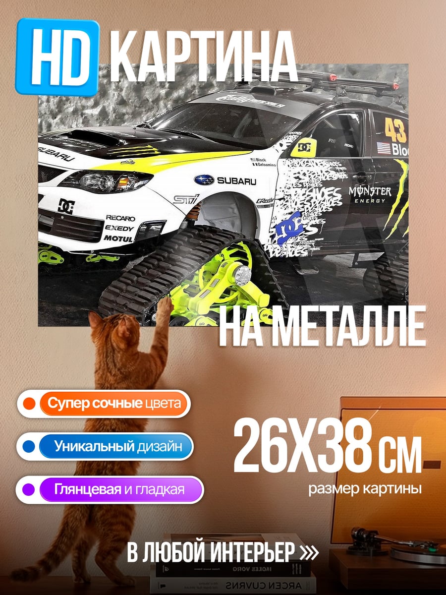 Картина на металле Раллийный Subaru