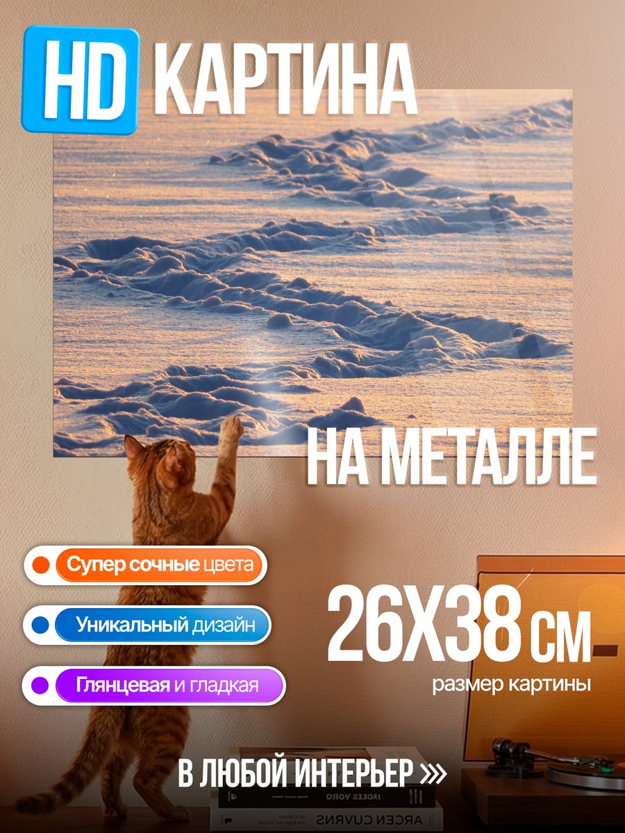 Картина на металле Снежные дюны