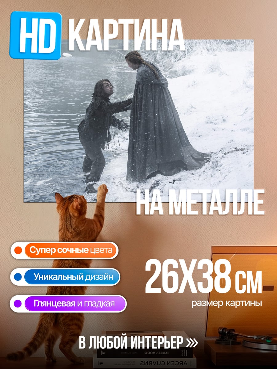 Картина на металле Помощь на льду