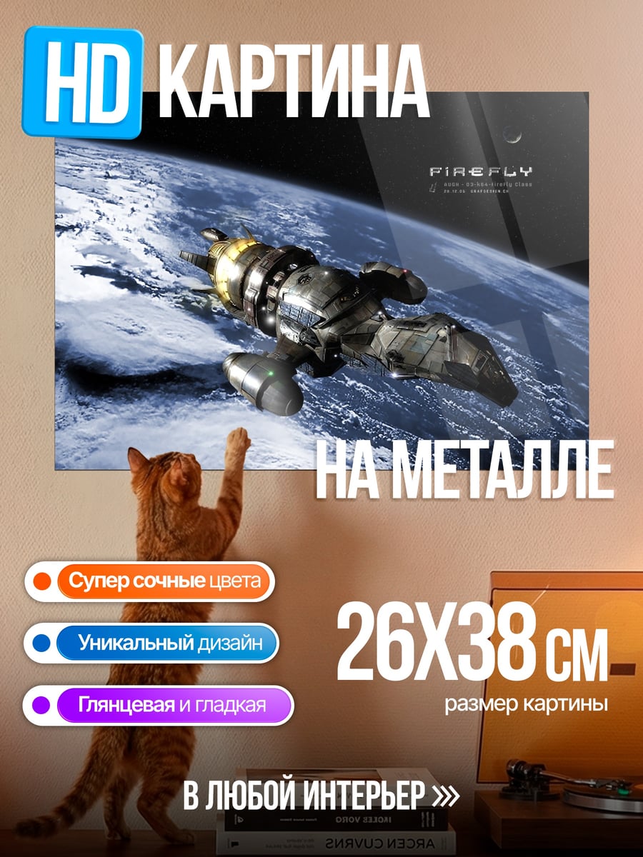 Картина на металле Корабль Firefly
