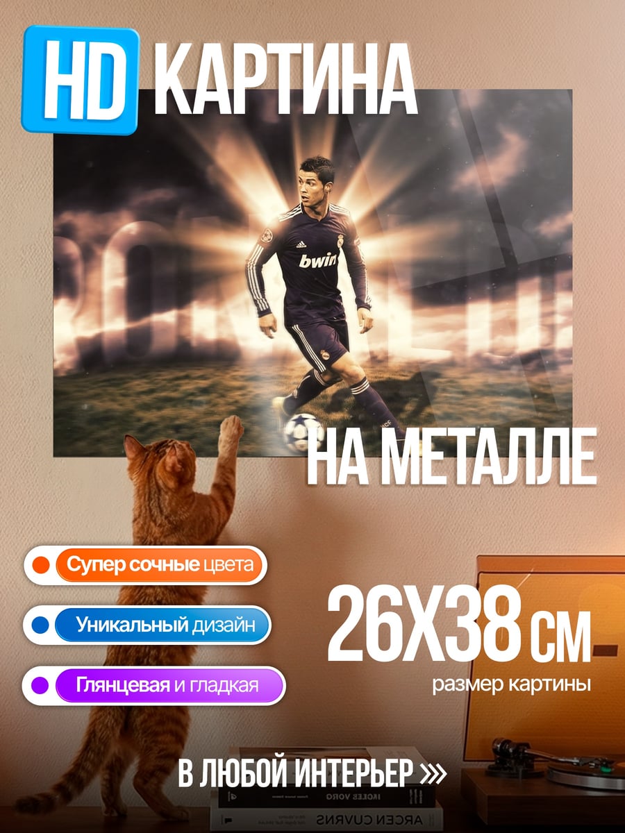 Картина на металле футболист Роналду