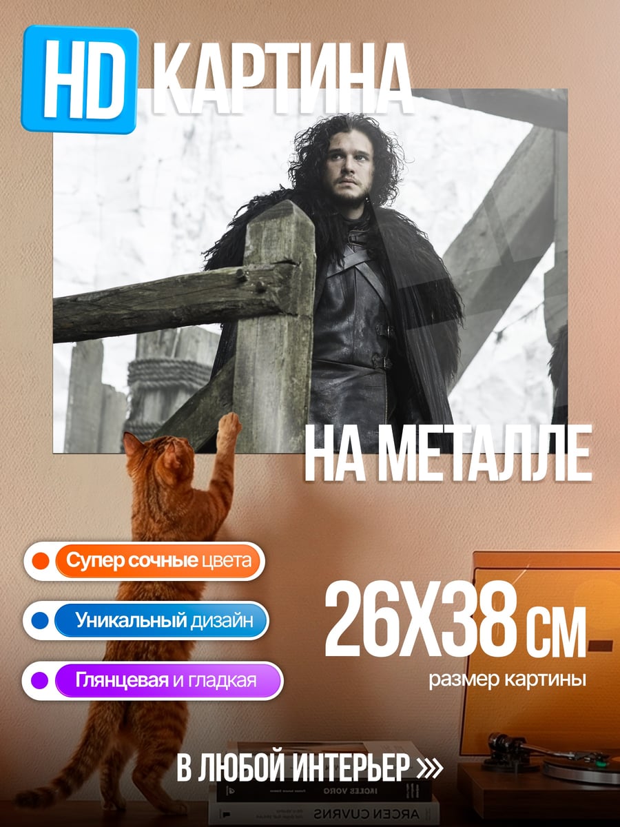 Картина на металле Джон Сноу