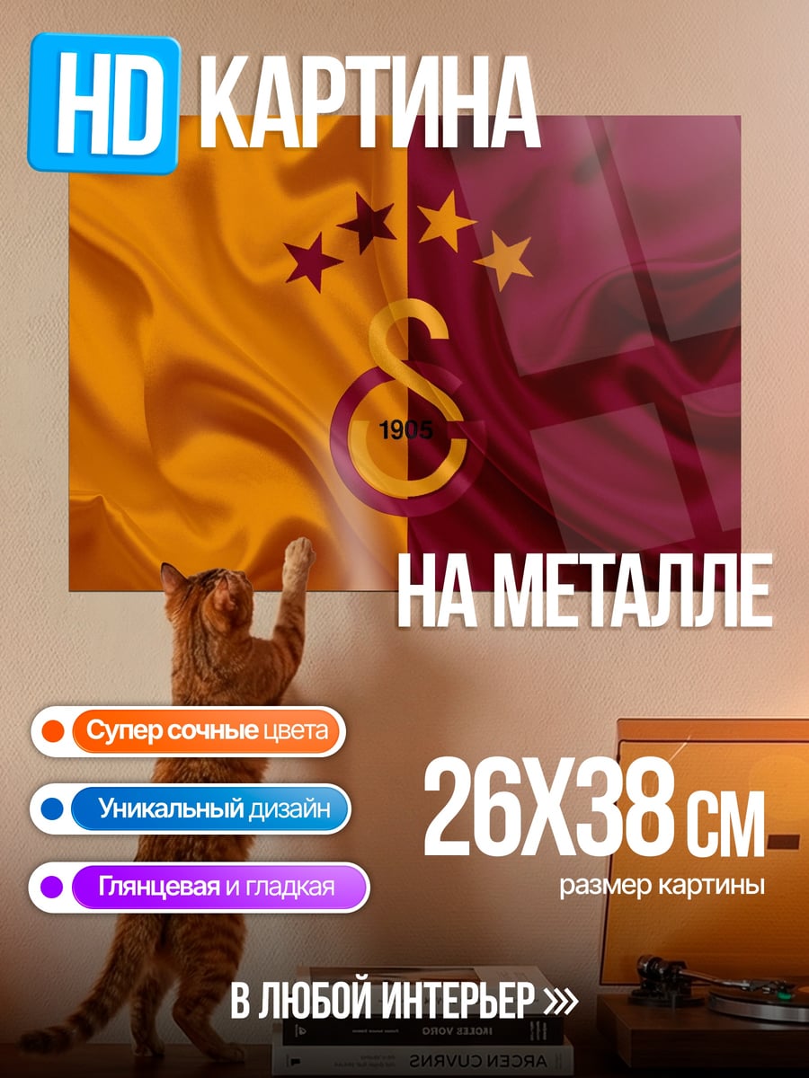 Картина на металле флаг Галатасарай