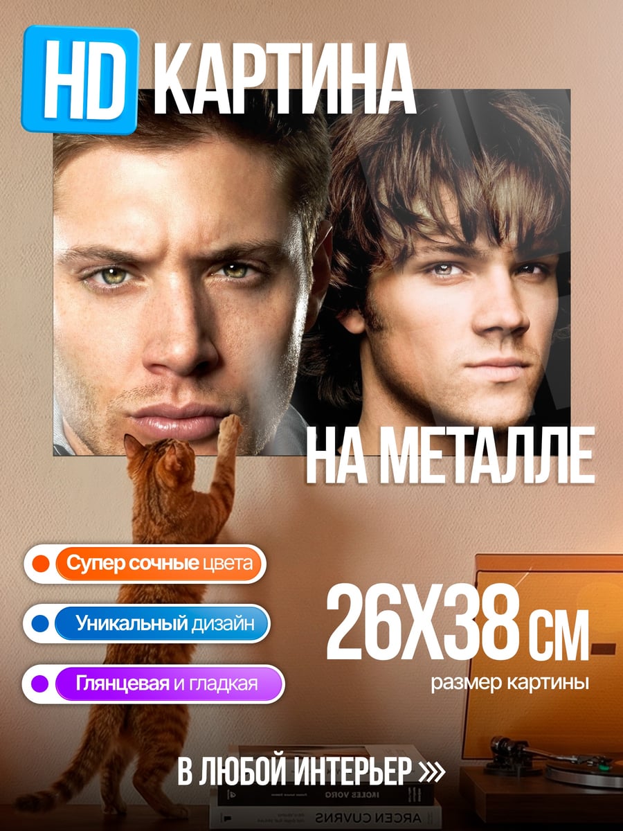 Картина на металле Братья Винчестеры