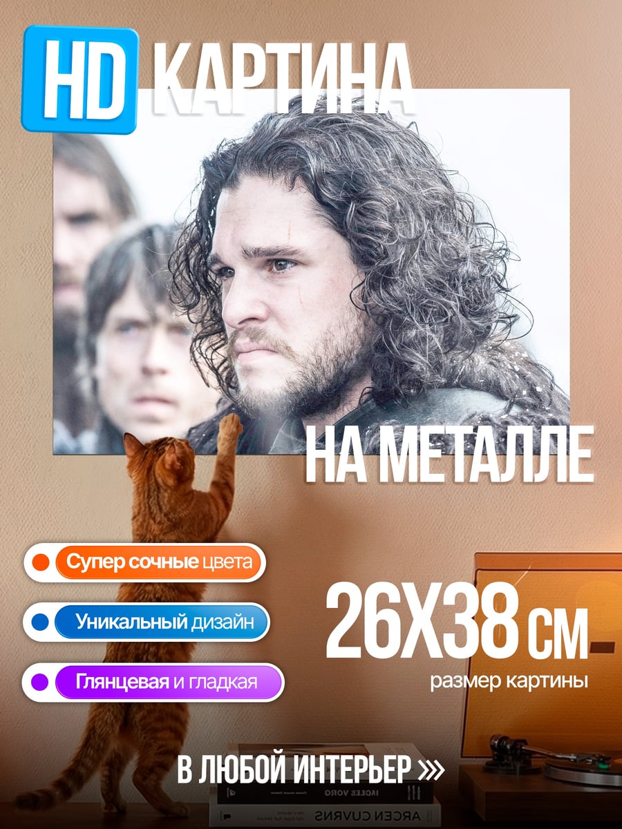 Картина на металле Джон Сноу