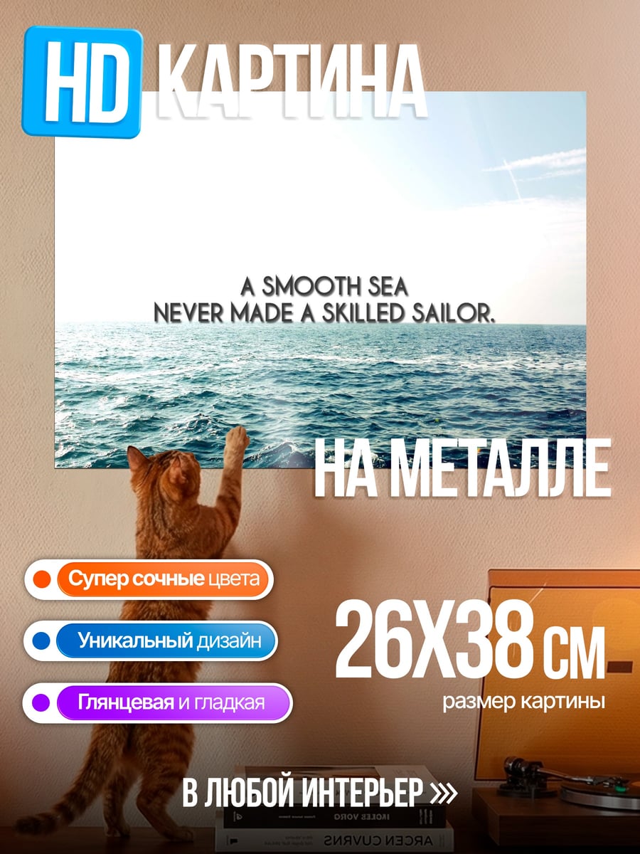 Картина на металле опытный моряк