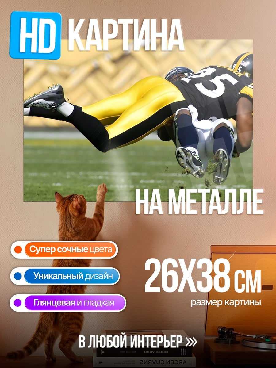 Картина на металле Футбольный захват