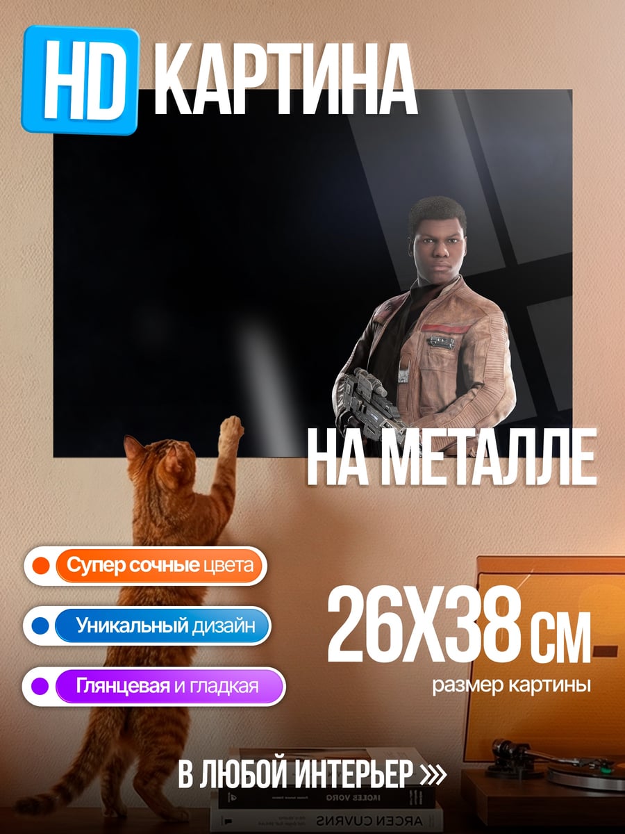 Картина на металле Финн из Звездных Войн