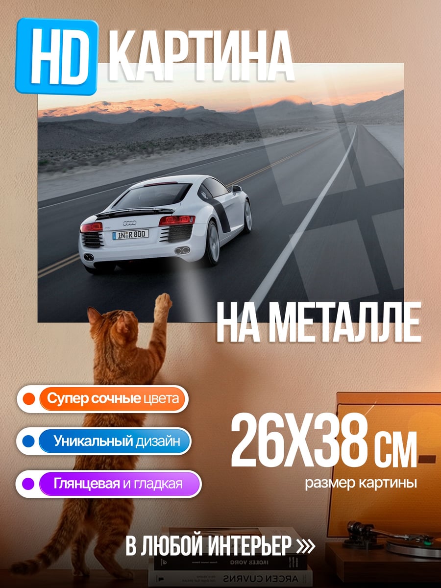 Картина на металле Спорткар на трассе