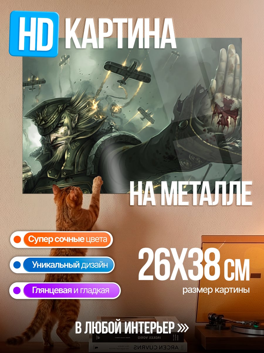 Картина на металле военный командир
