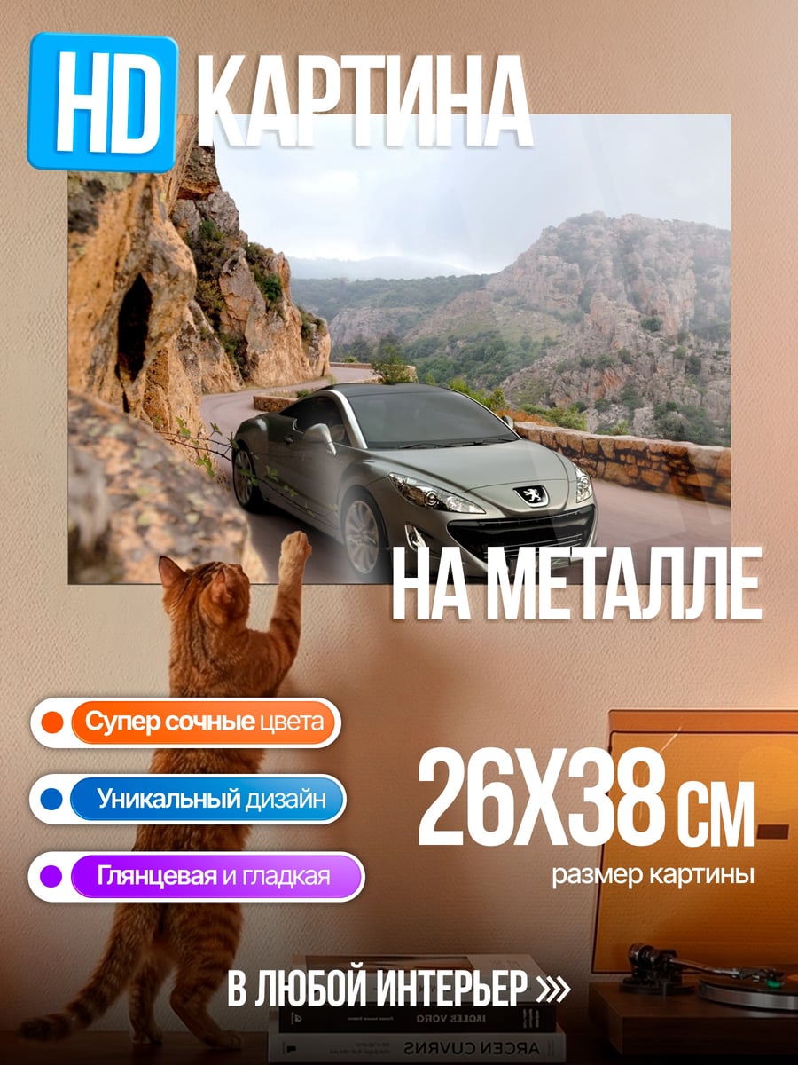 Картина на металле Peugeot 308