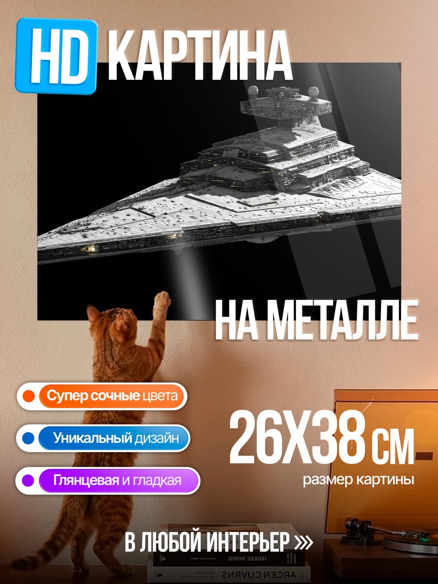 Картина на металле Звездный разрушитель