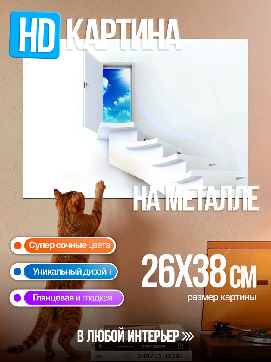 Картина на металле Дверь в небо