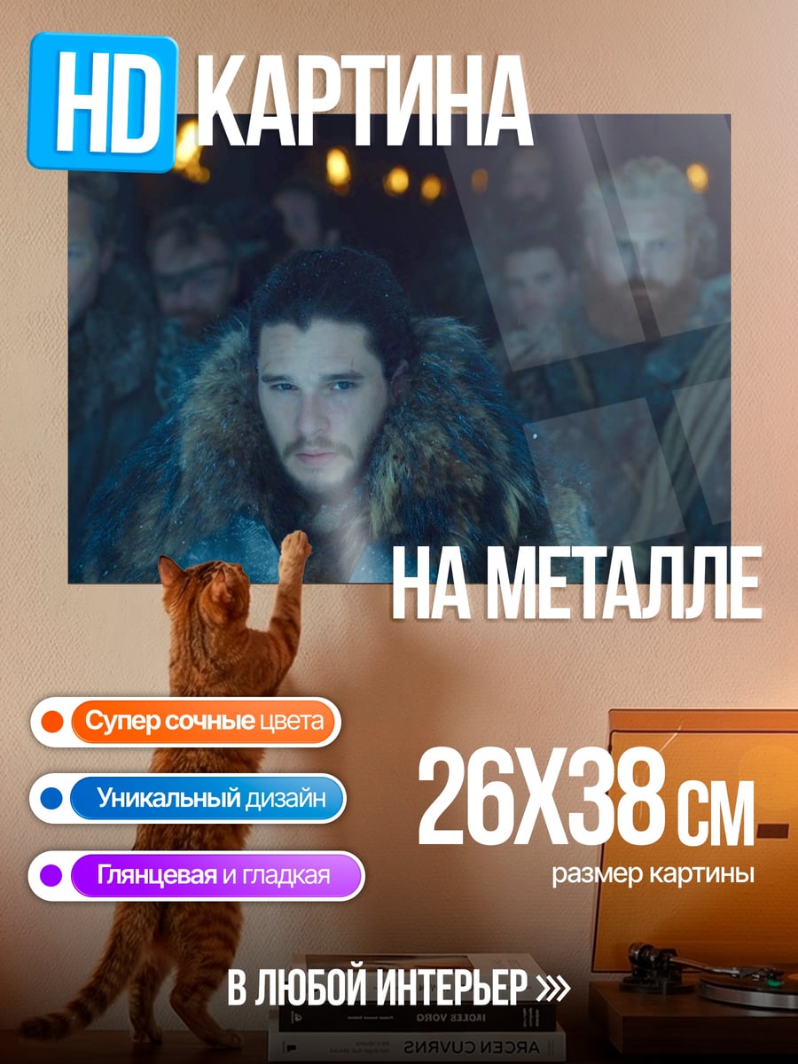 Картина на металле Джон Сноу в походе