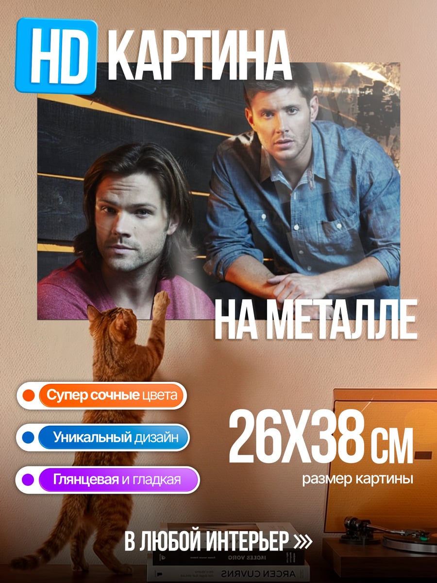 Картина на металле Братья Винчестер