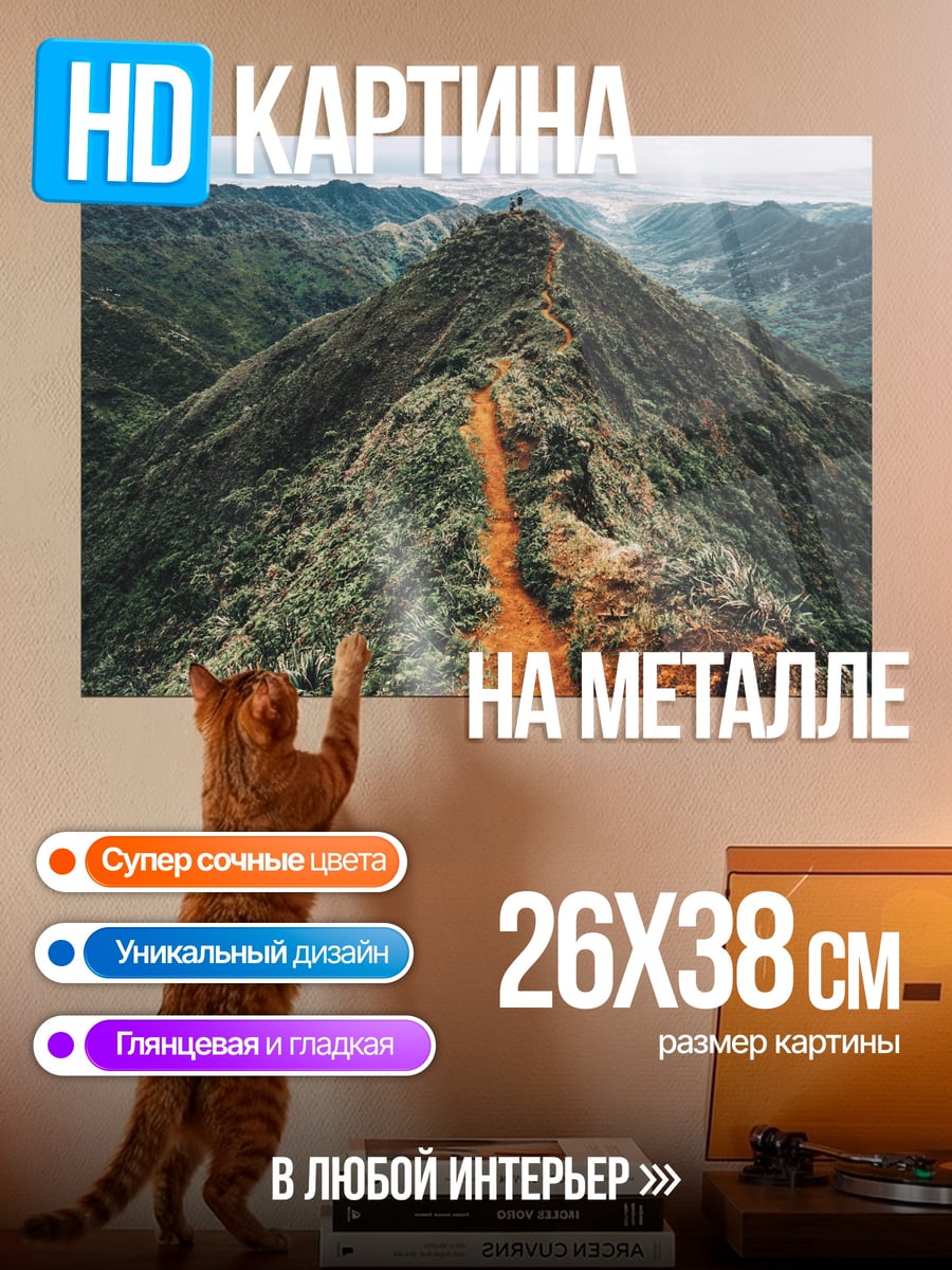 Картина на металле Горный хребет