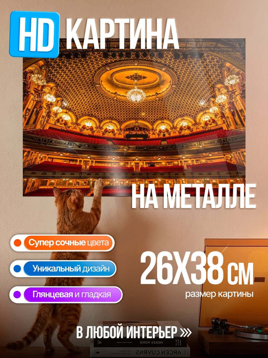 Картина на металле театральный зал