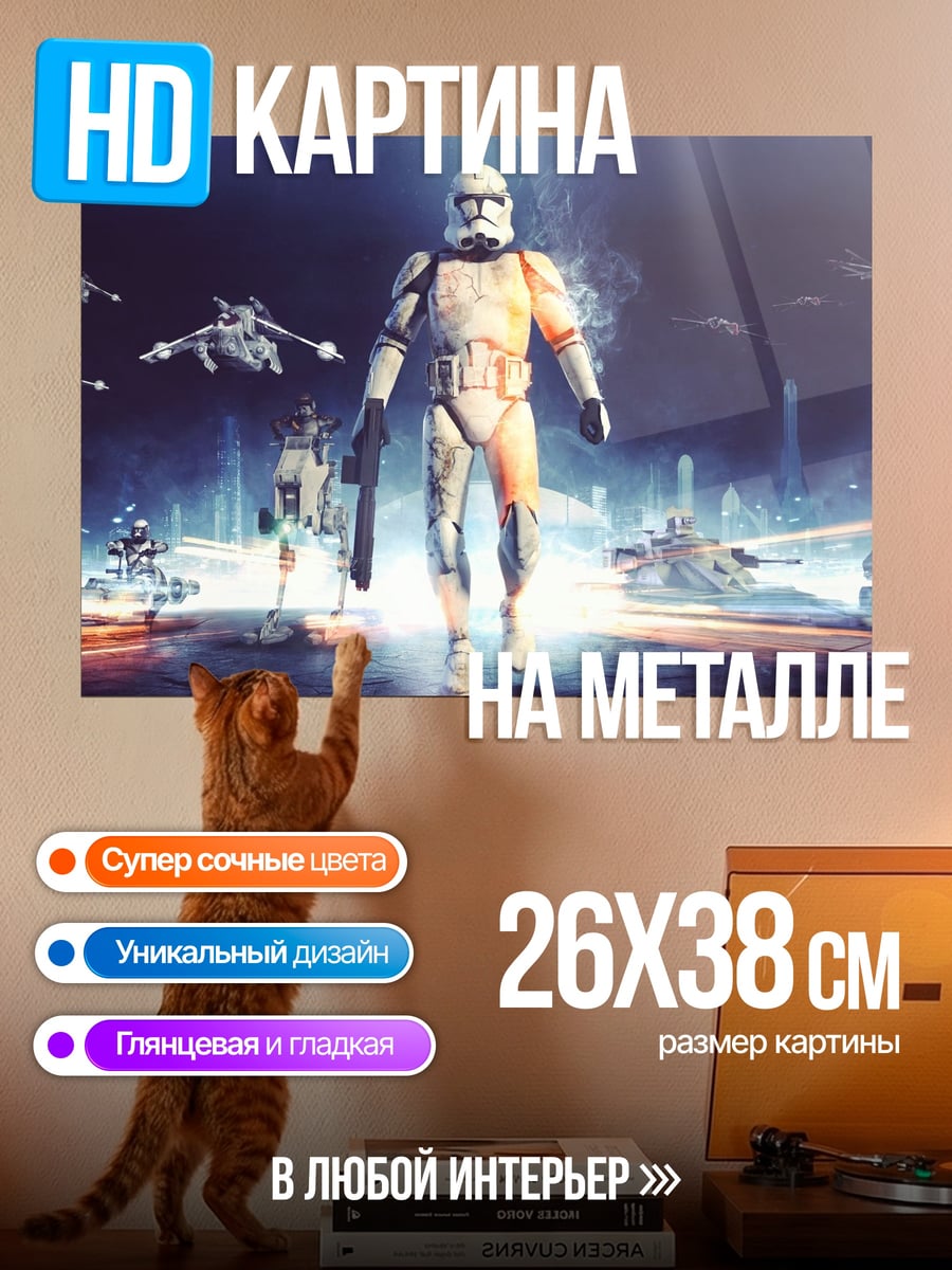 Картина на металле Штурмовик Галактики