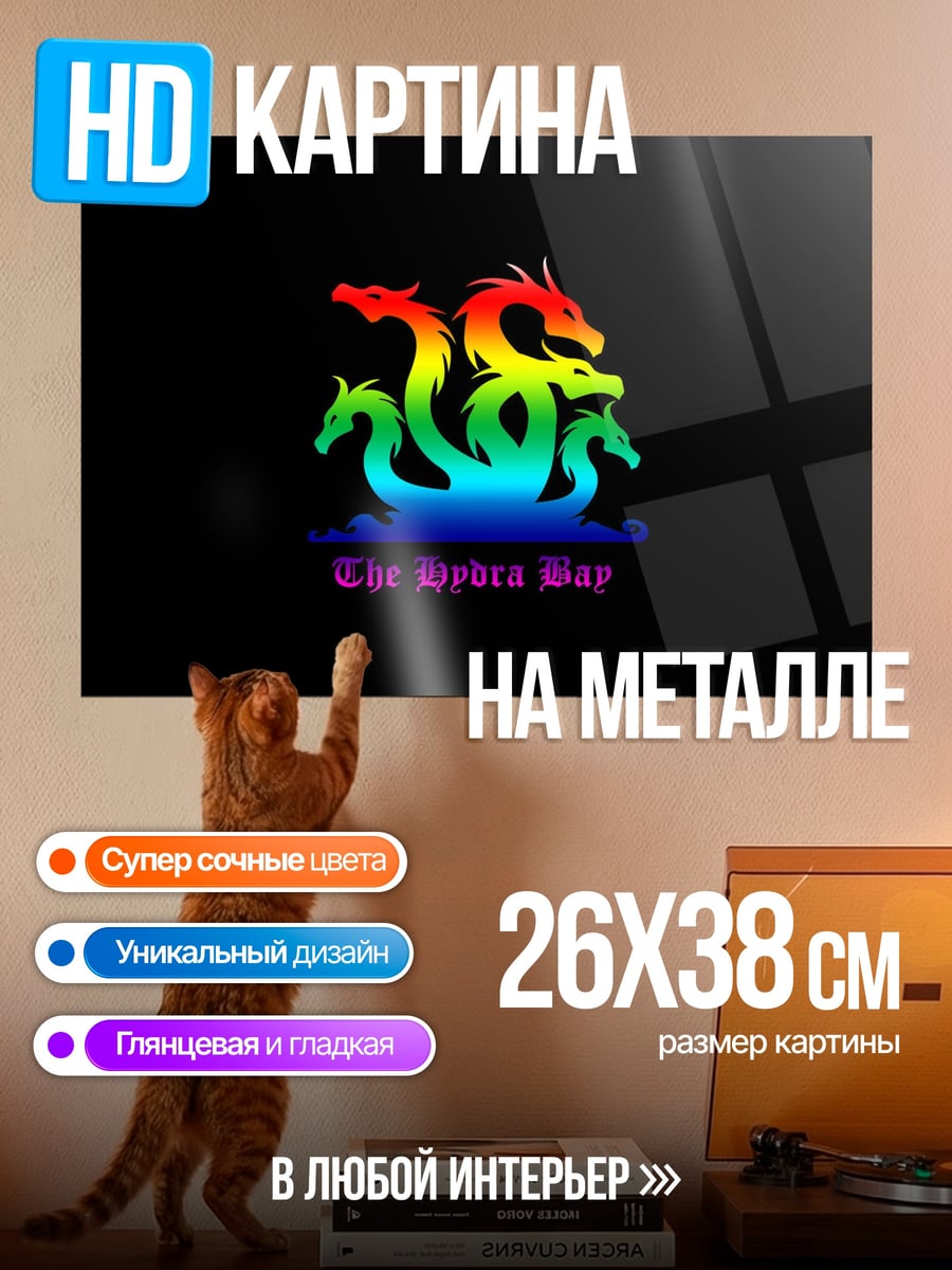 Картина на металле Логотип Гидры