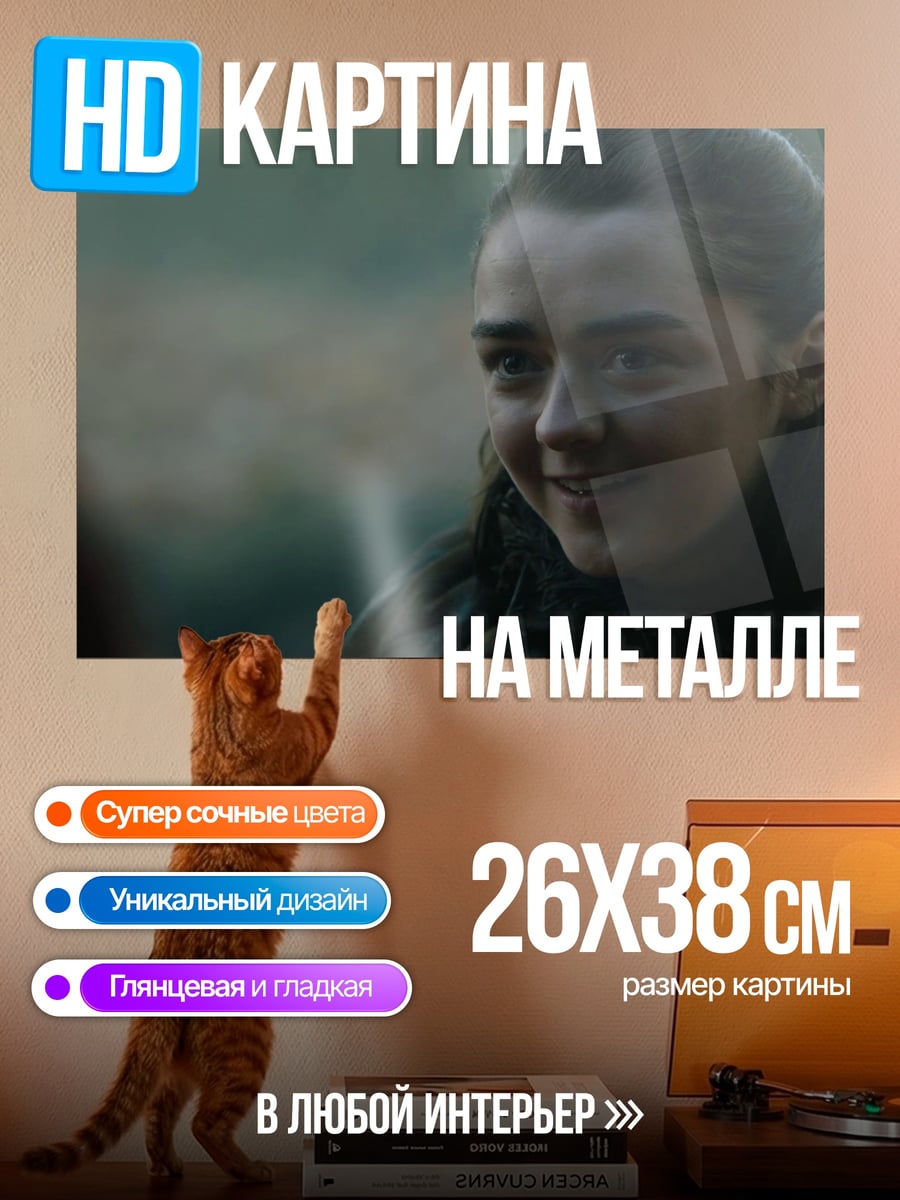 Картина на металле Арья Старк