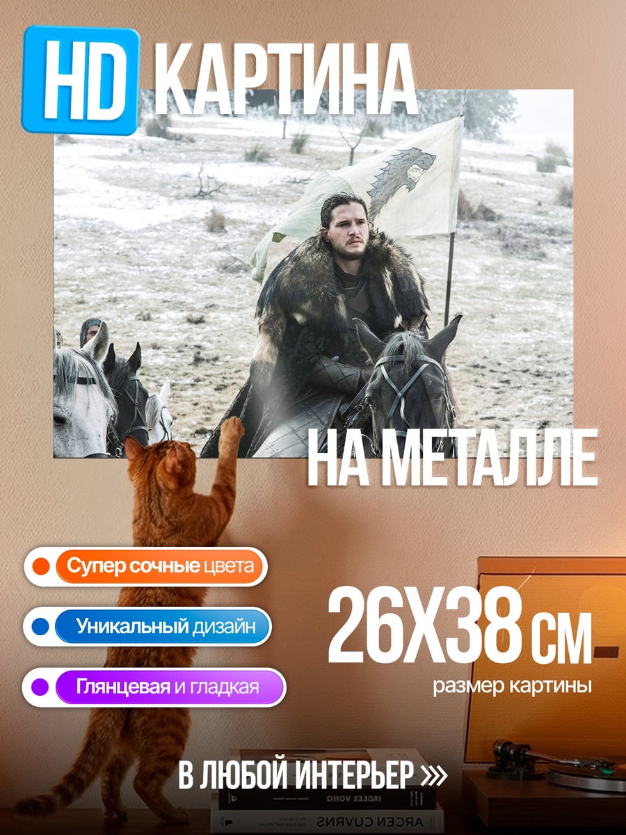 Картина на металле Джон Сноу