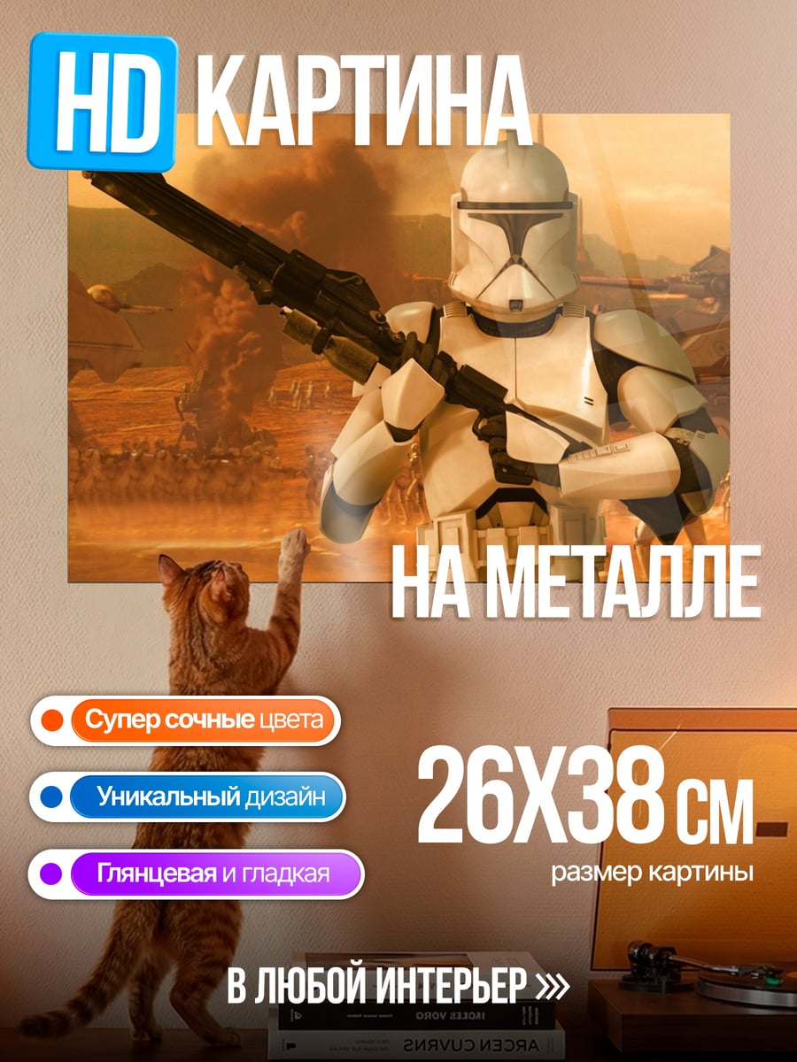 Картина на металле Белый штурмовик