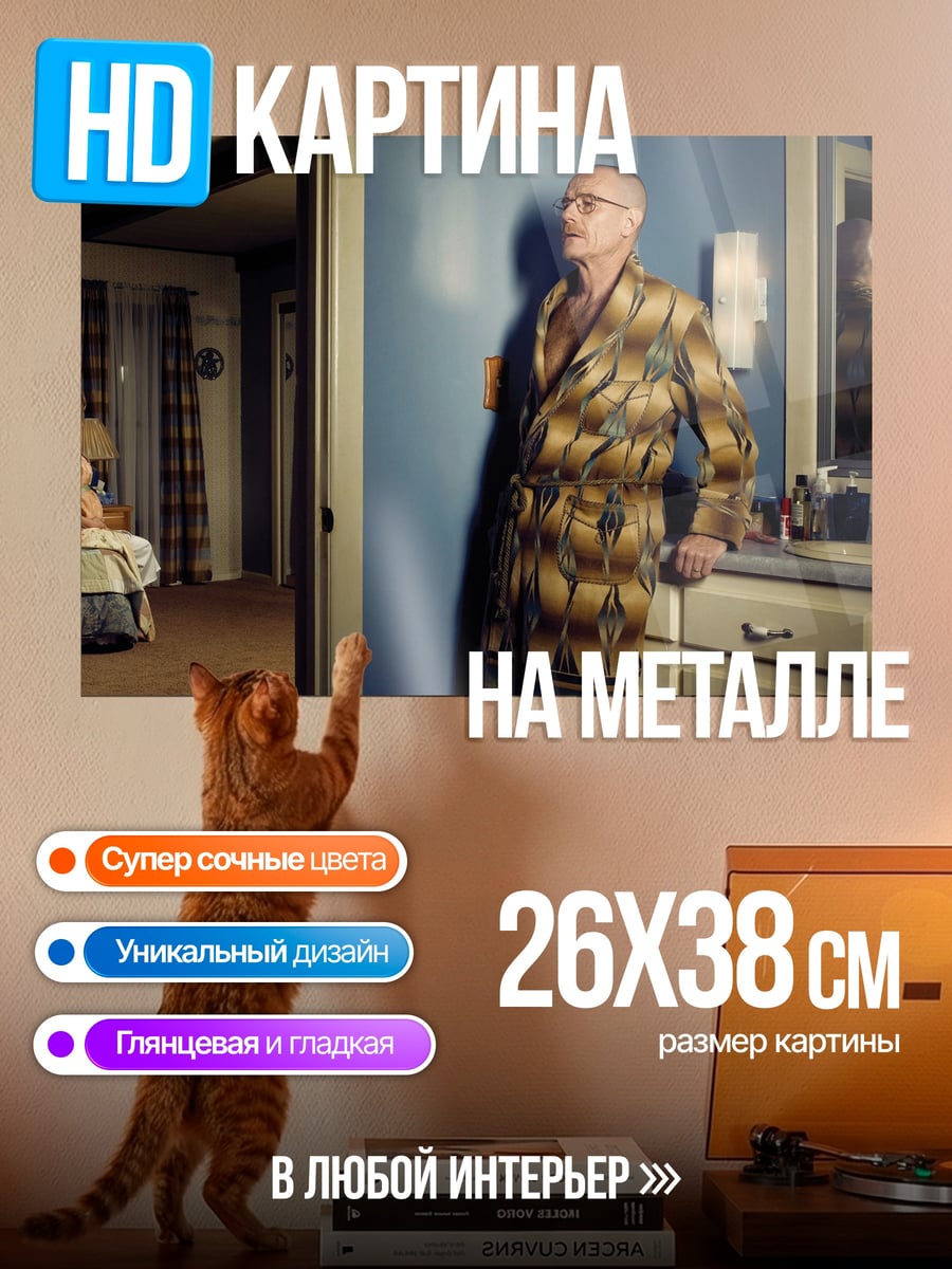 Картина на металле Мужчина в халате