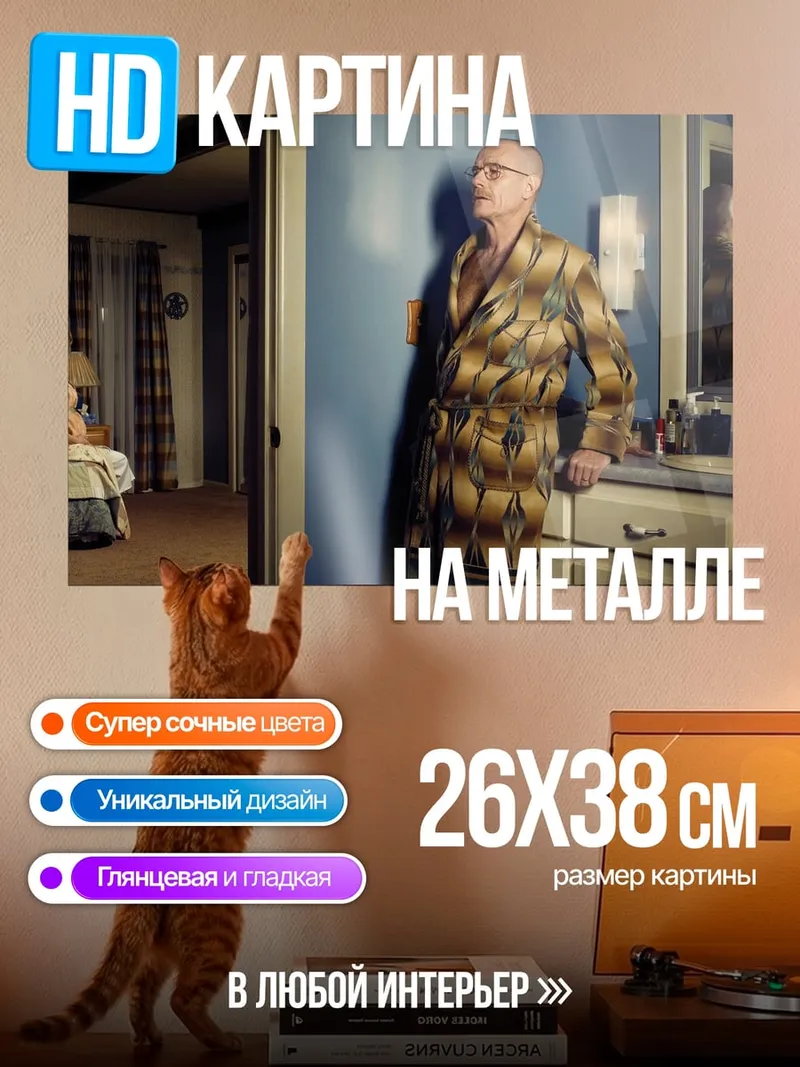 Картина на металле Мужчина в халате