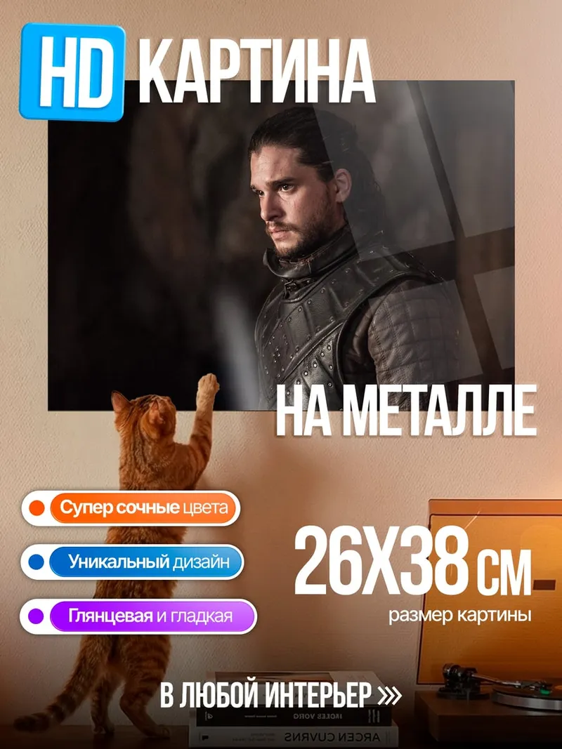 Картина на металле Джон Сноу