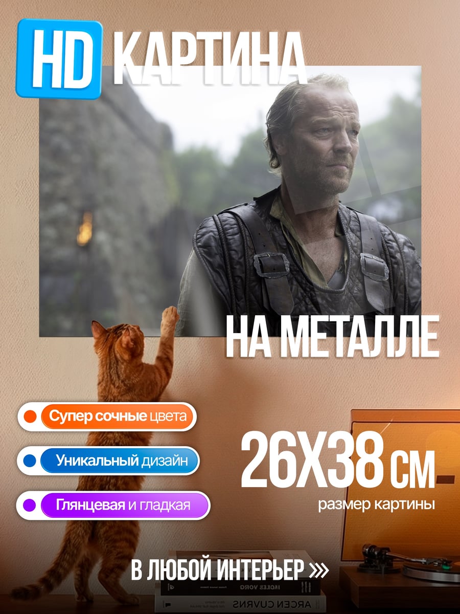 Картина на металле Мужчина в доспехах