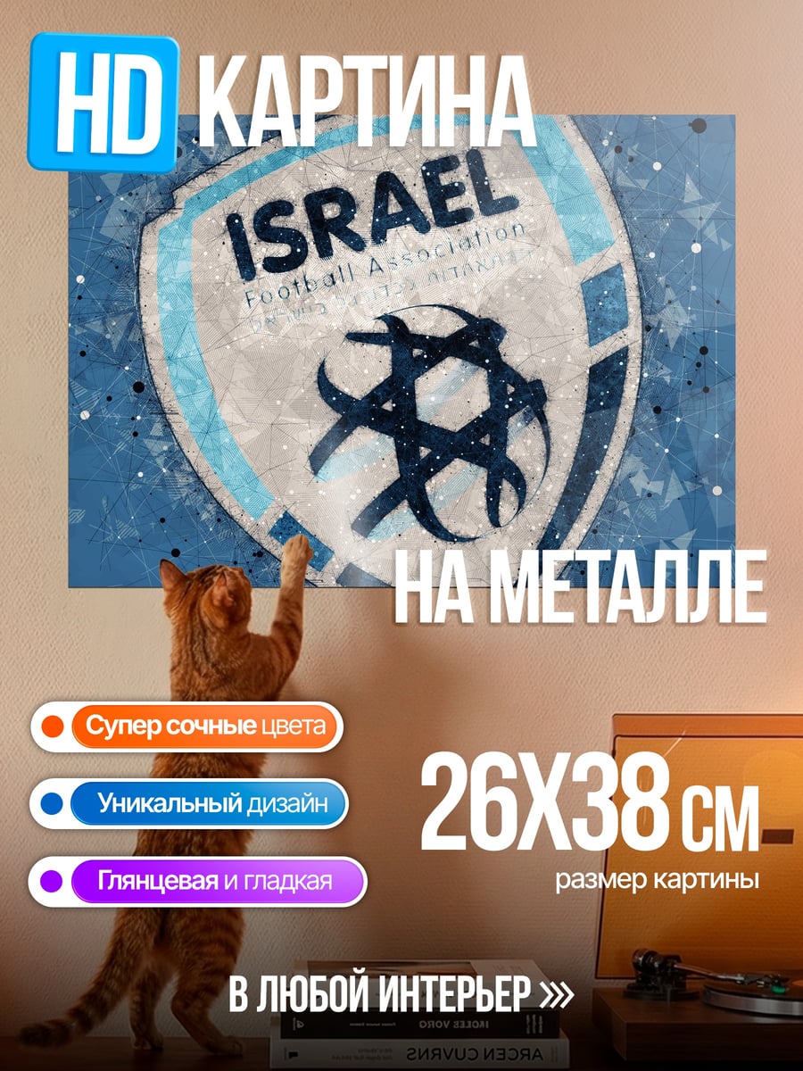Картина на металле логотип израильского футбола
