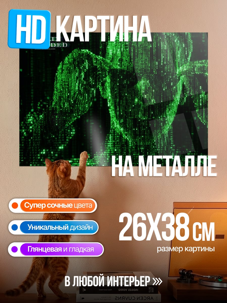Картина на металле Матрица перезагрузка