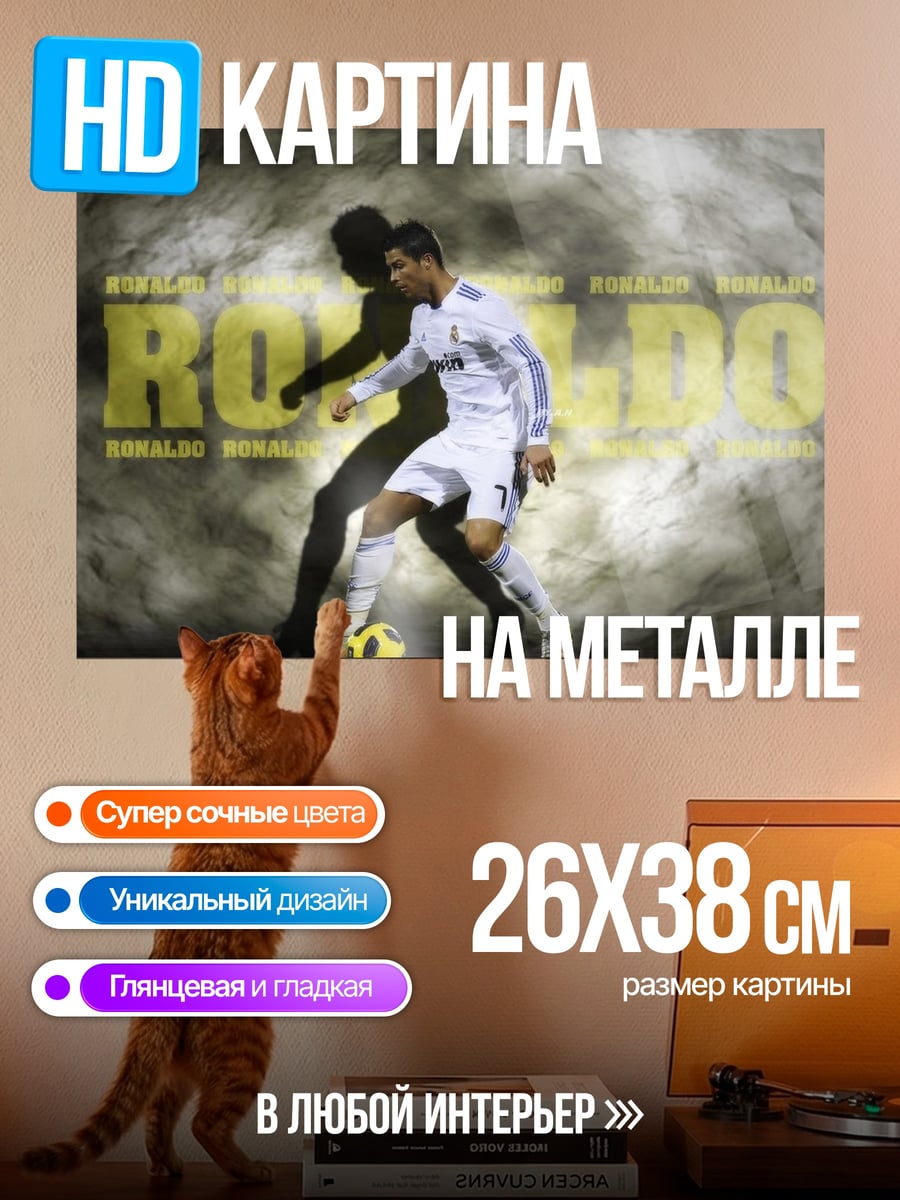 Картина на металле Футболист Роналду