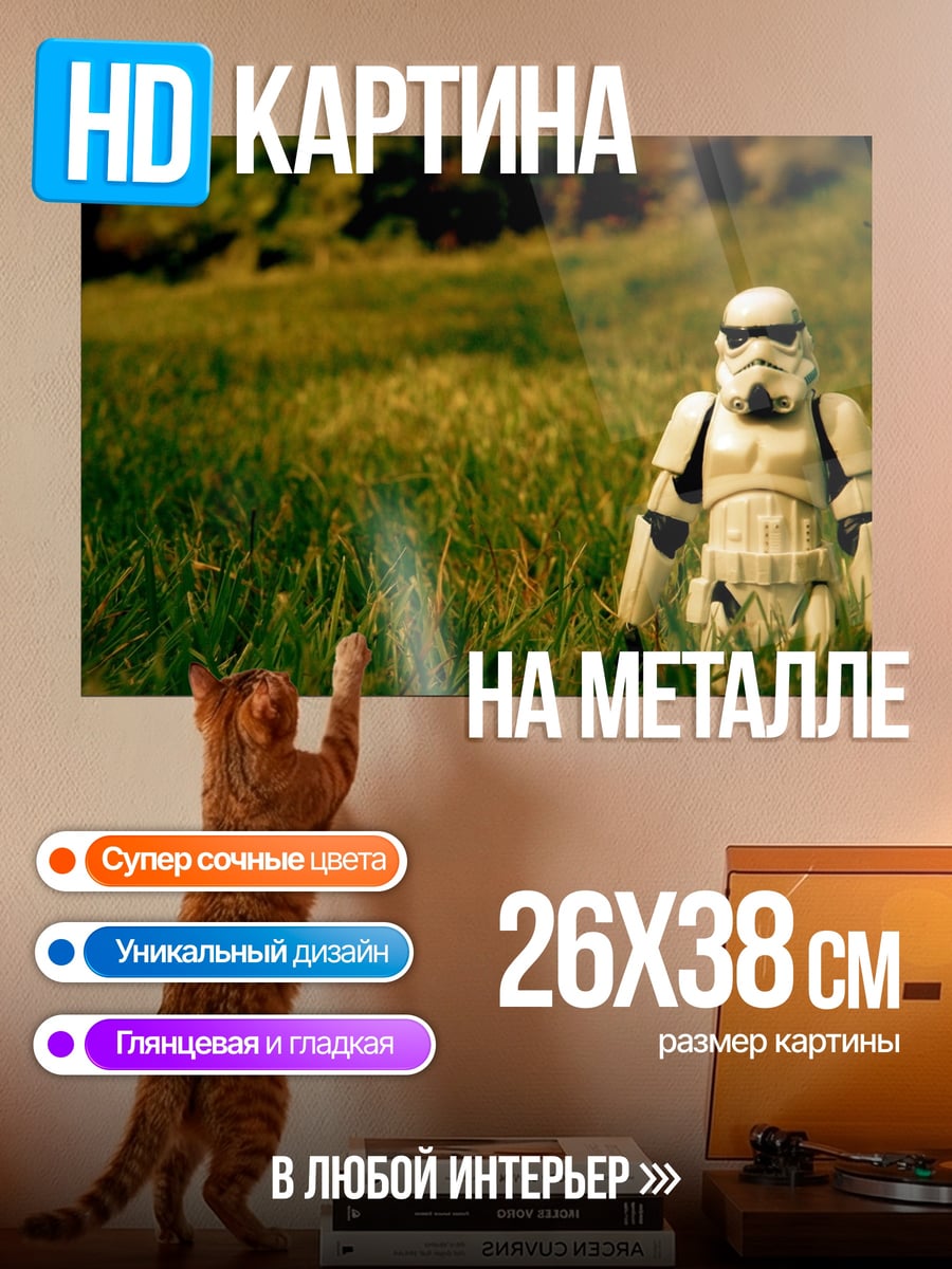 Картина на металле штурмовик в поле