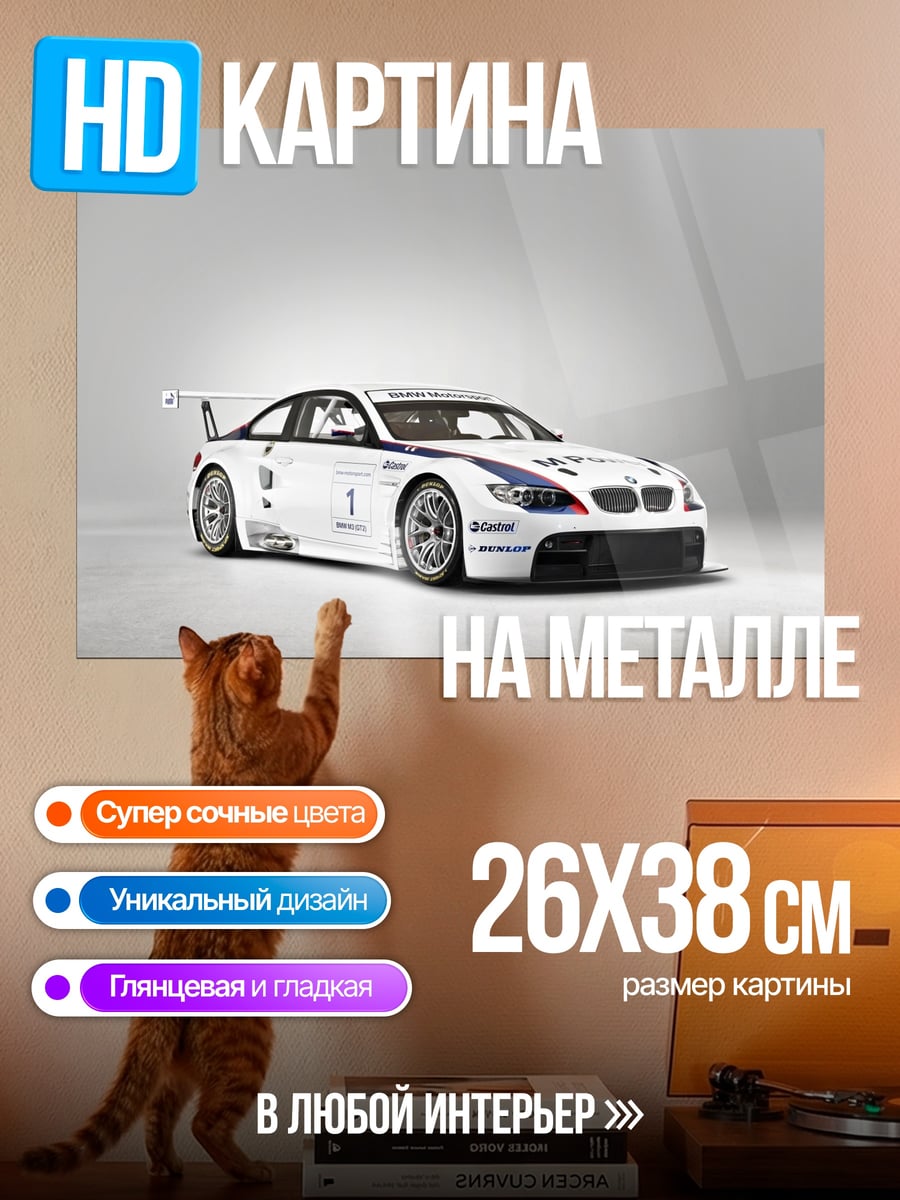 Картина на металле Гоночный BMW