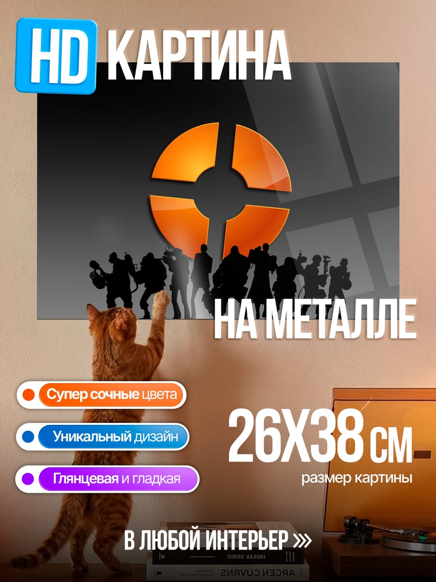 Картина на металле Команда Team Fortress