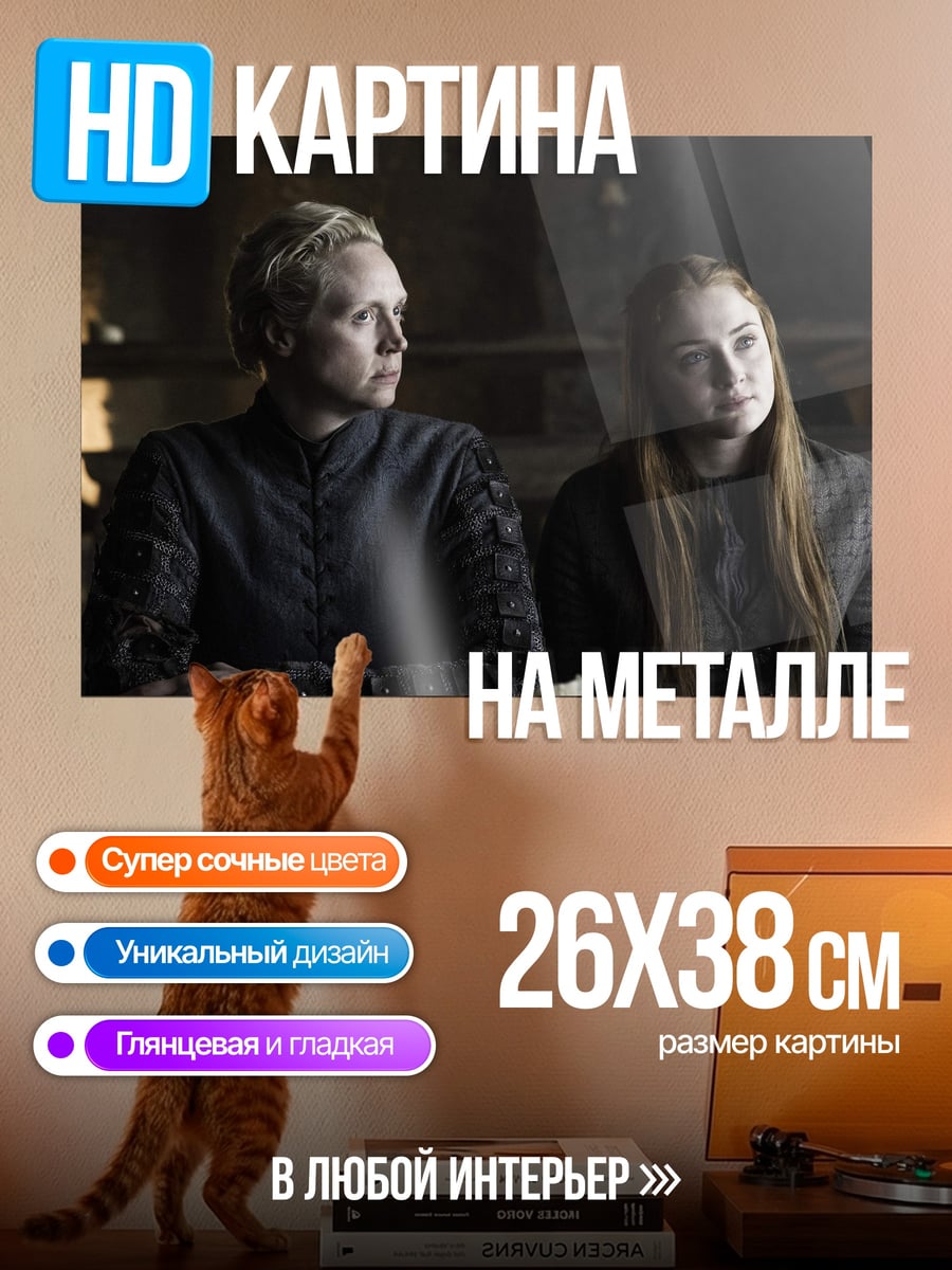 Картина на металле Бриенна и Санса