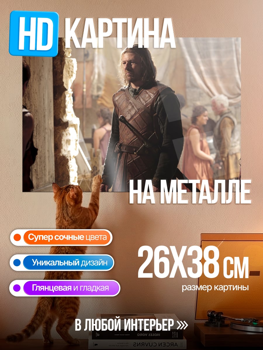 Картина на металле Воин Севера