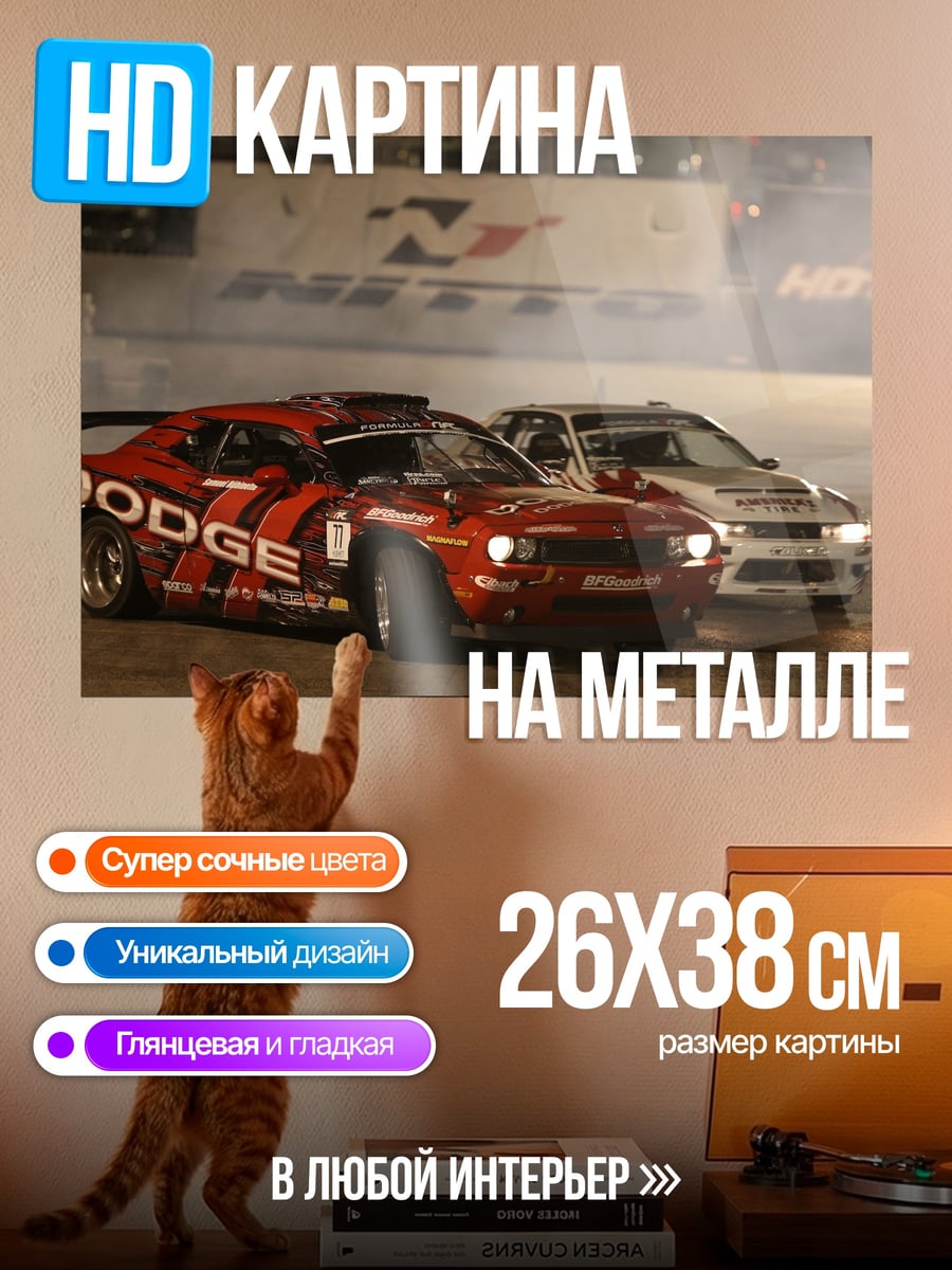 Картина на металле Дрифт на скорости