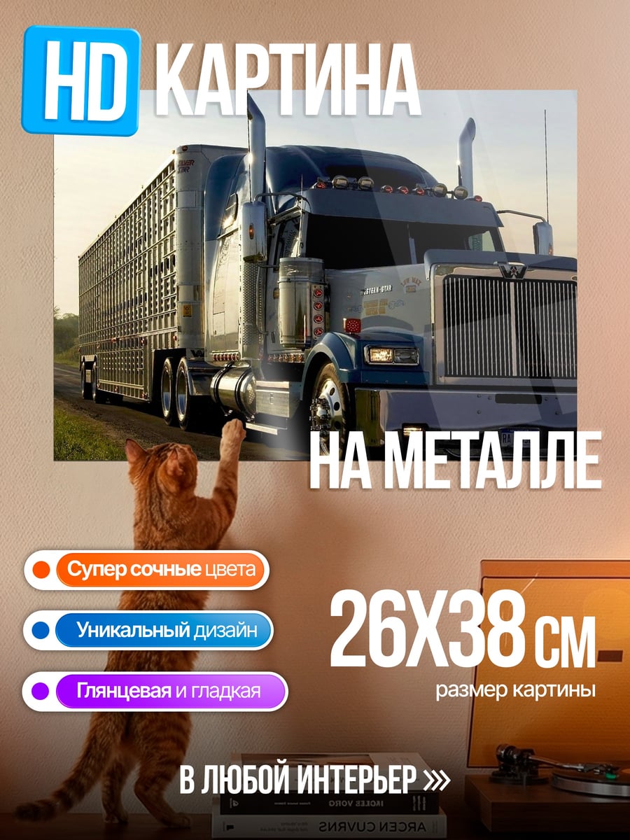 Картина на металле Американский грузовик