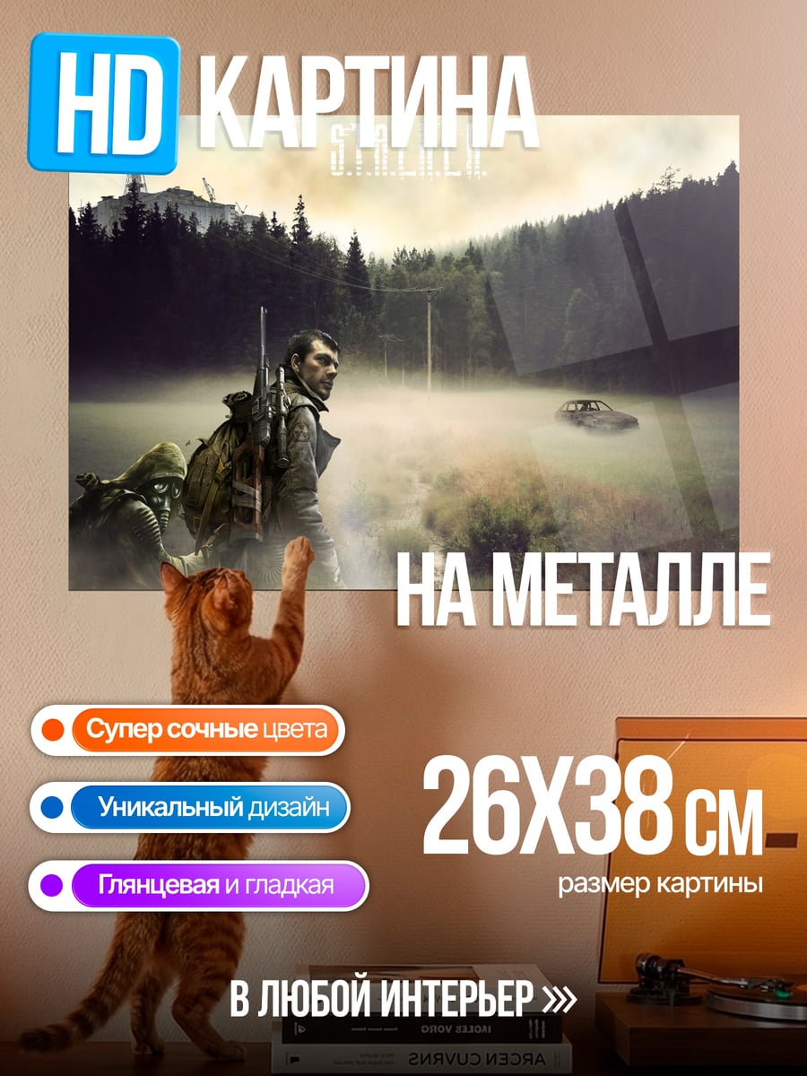 Картина на металле Сталкер туман