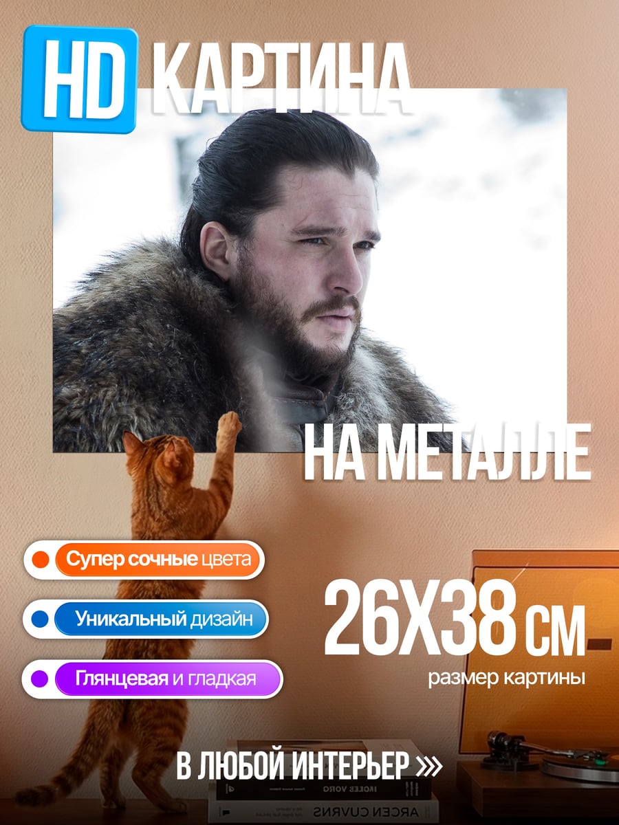 Картина на металле Джон Сноу