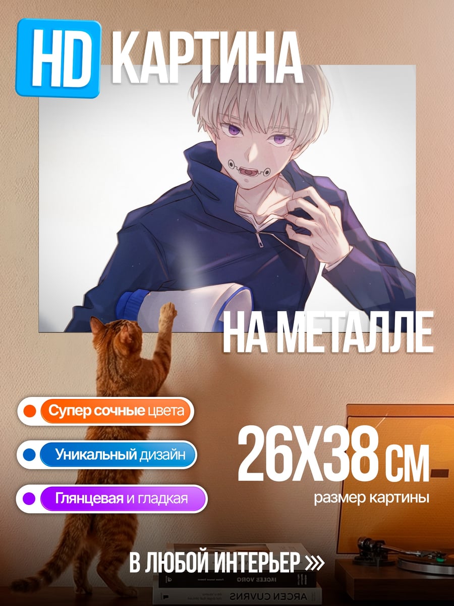 Картина на металле Парень с мегафоном