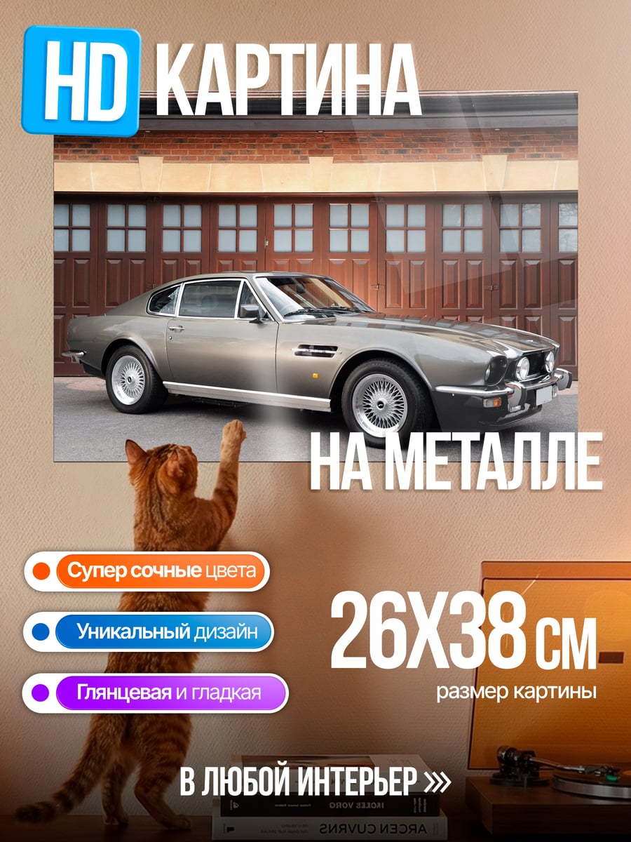 Картина на металле Aston Martin V8