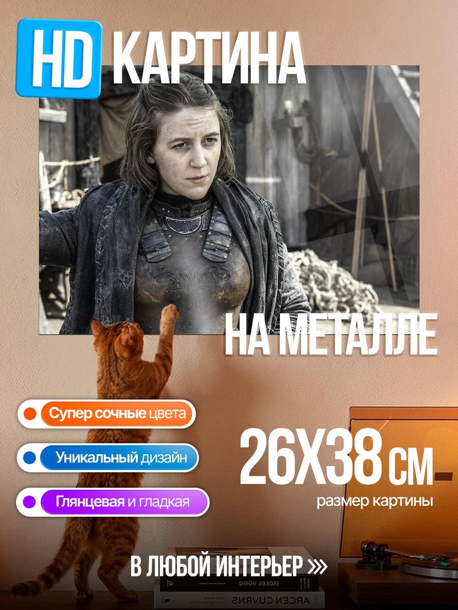Картина на металле Арья Старк