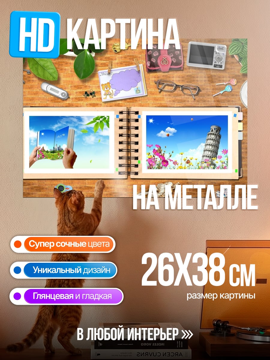 Картина на металле Фотоальбом путешествий