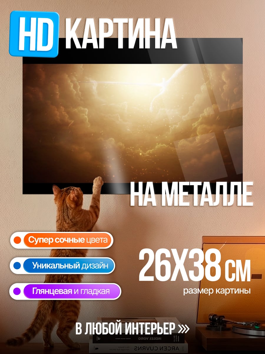 Картина на металле Небесный свет