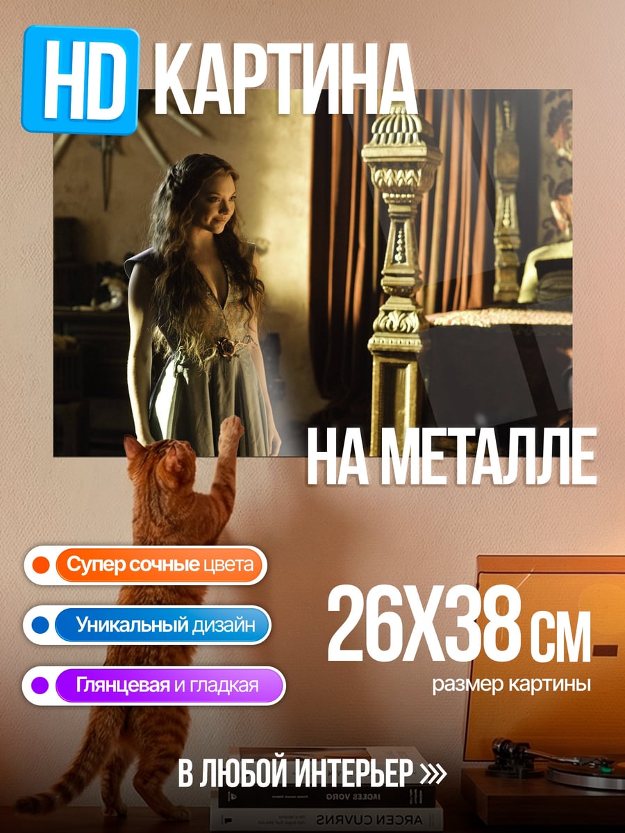 Картина на металле Девушка в тронном зале