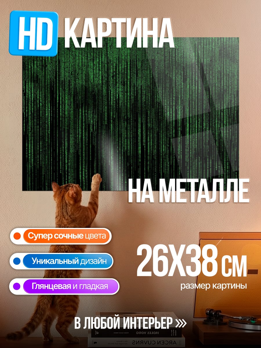 Картина на металле Матрица код