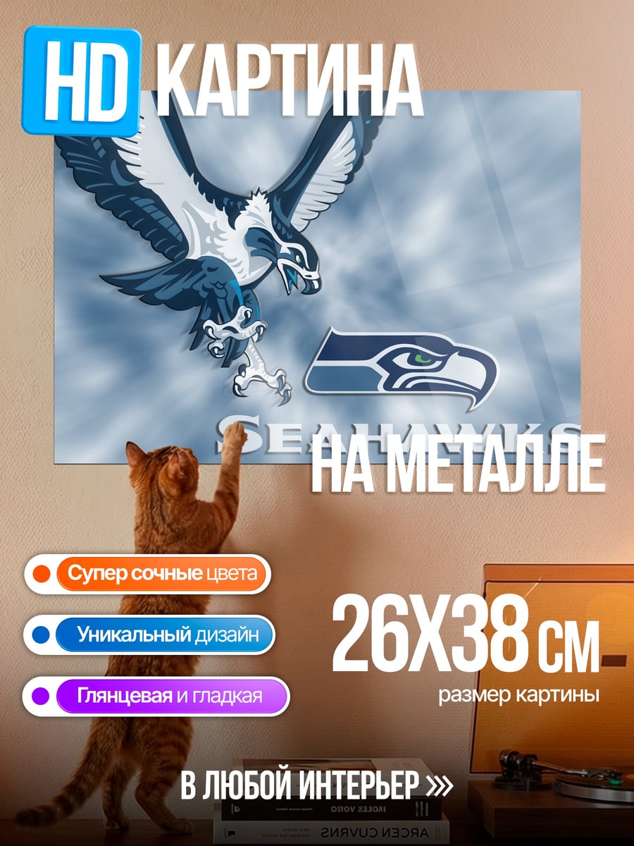 Картина на металле Логотип Сиэтл Сихокс